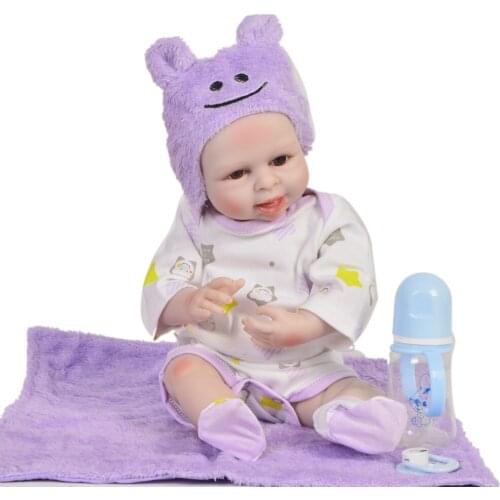 45cm Full vinyl Silicone 18inch Reborn Boneca Realista Fashion adorable newborn bebe Xmas Birthday Gift Bebes Reborn Dolls toy