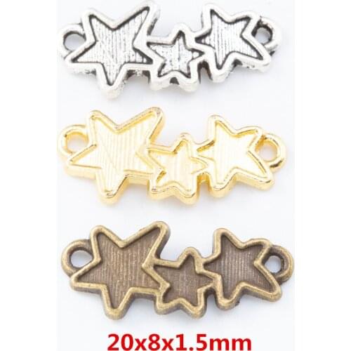 85 pieces of retro metal zinc alloy star pendant for DIY handmade jewelry necklace making 7866