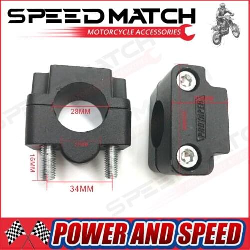 Aluminum Motorcycle Dirt Bike Handle Bar Mount Fat Bar Adapter Handlebar Mounts Riser Clamp 7/8" to 1 1/8 22mm to 28mm