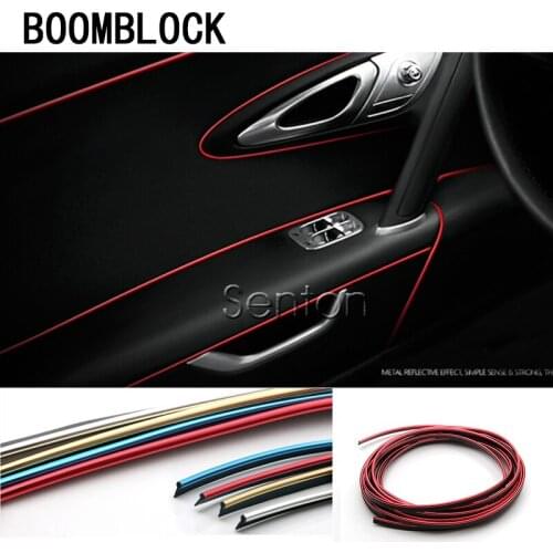 BOOMBLOCK 5m Interior Sticker Strip For Ford Focus 2 3 Chevrolet Cruze Aveo Captiva Lacetti TRAX Sail Car Styling Accessories