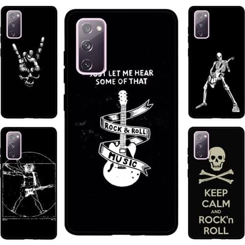 Rock Roll Skull For Samsung S20 FE S8 S9 S10 Plus Case For Galaxy S21 Ultra Note 20 Note 10 Plus Funda