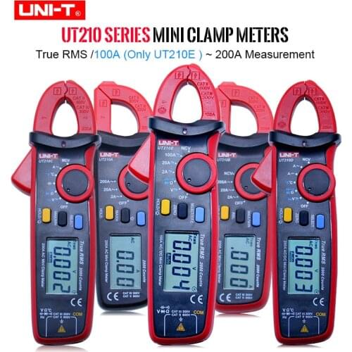 UNI-T UT210 Series Pro Digital AC DC Current Clamp Meter True RMS Pliers Ammeter Multimeter Resistance Frequency Tester