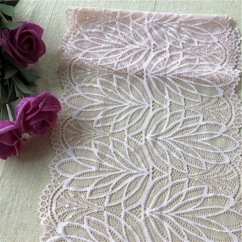 Floral embroidered hollow out cotton lace ribbon diy crafts supplies fabric garment curtain home textile decorative lace20.5m