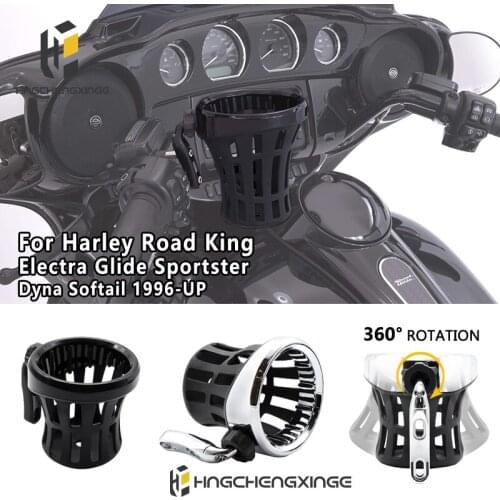 Water Drink Cup Holder fits for Harley Road King Electra Glide Sportster Dyna Softail 1996-UP, Professional Accessories