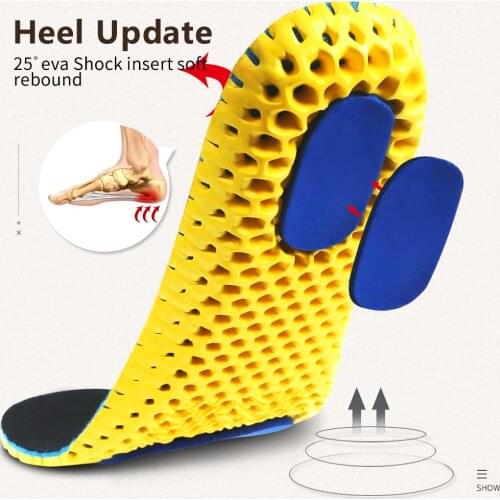 Motion insole gel pad breathable sole slip motion arch support insert pads