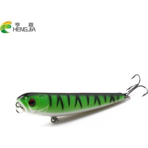 HENGJIA 1pcs 9cm 9.6g hard plastic top water pencil fishing lures wobblers artificial swimbaits