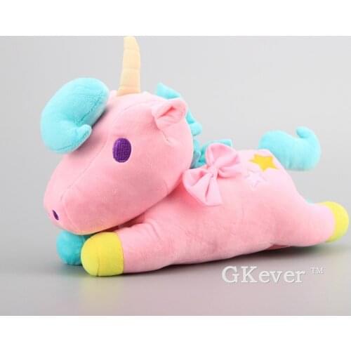 Anime Cartoon Little Twin Stars Unicorn Pink Plush Toy Dolls Kawaii Unicorn Soft Stuffed Dolls 13"32 CM Kids Gift
