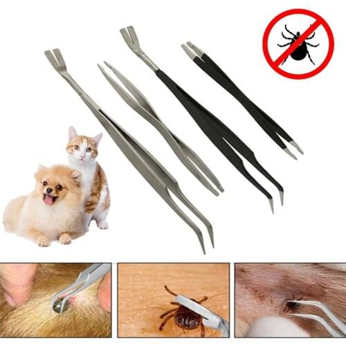 Pet Flea Remover Tool stainless steel Scratching Hook Remover Pet Cat Dog Grooming Supplies Tick Removal Tool Tweezers Comb