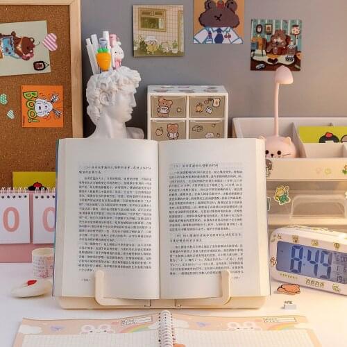 Kawaii Ins Reading Stand Book Stand Fixed Books Student Book Clip Folder Book Device Artifact Portable Cute Book Holder Clip