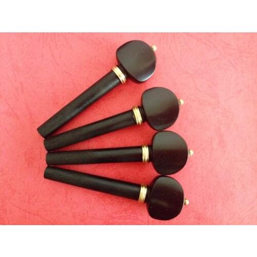 100pcs high quality 4/4 Violin Pegs ebony Violin Tuning Pegs inlaid copper violin parts