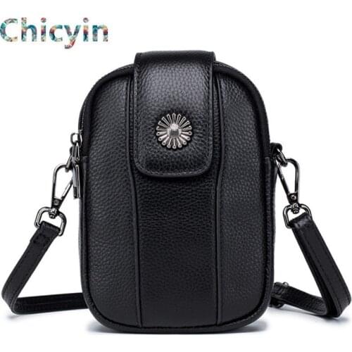 Fashion Man Handbag Mini Crossbody Bag For Womens Shoulder Bag Mobile Phone Purse Soft Cow Leather Flap Bag For Man