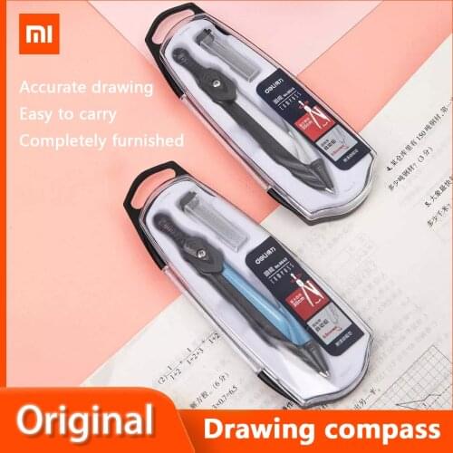 Xiaomi Deli Student Drawing Compass Set Multifunctional Student Drawing Tool Wearresistant Portable Drawing Instrument With Refi