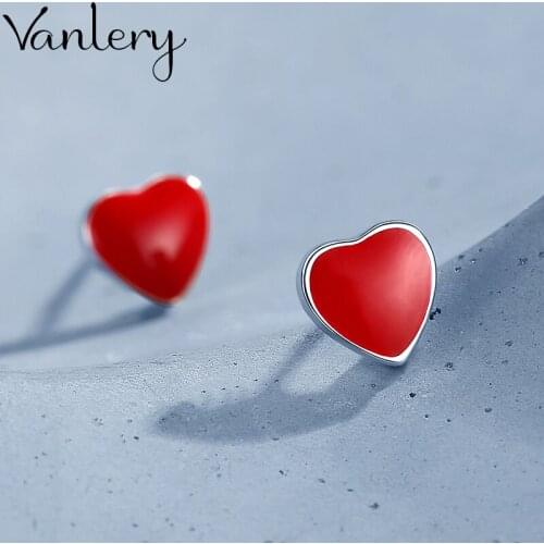 New Arrivals Korean Style Red Love Heart Earrings For Women Lady Bridal Earrings Girls Gifts Pendientes Brincos 2021