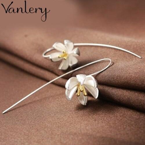 New Arrivals Korean Style Lotus Flower Earrings For Women Lady Bridal Earrings Girls Gifts Pendientes Brincos 2021