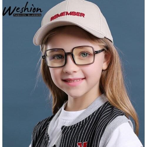 Anti Blue Light Glasses Kids Square Optical Frame Children 3-13 Anti Reflective Filter Computer Girls Boy Pink Eyeglasses 2020