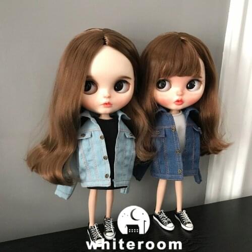 1pcs Blyth Doll Clothes fashion denim clothing, T-shirts Dress Sweater coat for Blyth Azone OB22 OB24 1/6 doll accessories
