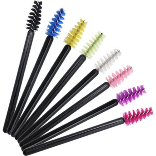 HOT 50 Pcs Disposable eyelash brush Short mini eyelash comb Eyelash Extension eyebrow brush Eye Lashes Cosmetic makeup tool