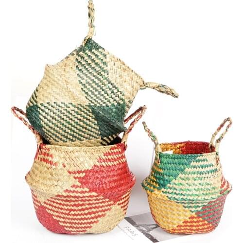 Rattan Bamboo Sundries Toys Dirty Cloth Laundry Storage Basket Household Bathroom Wicker Decoration Storage Basket