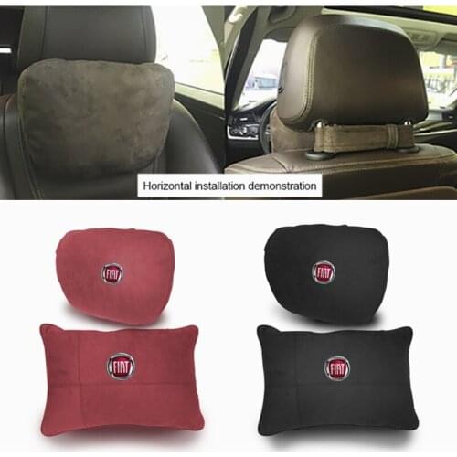 For Fiat Logo Aegea Doblo Panda Uno Palio Tipo 500c Punto Stilo Bravo Car Neck Pillows Breathable Cushion Headrest Decoration