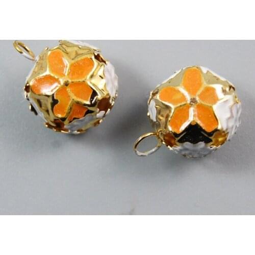 10PCS Hollow Bell Flower Crafts End Bead Cap Mixed Color for Jewelry Making DIY Craft Earring Bracelet Necklace