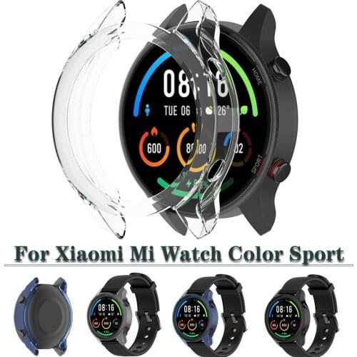 For Xiaomi Mi Watch Color Sport Case Silicone Shockproof Protective Cover Soft TPU Protector Shell Frame