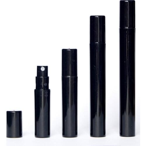 50Pcs 2ml 3ml 4ml 5ml Empty Perfume Mist Black Spray Plastic Bottle Sample Pen Bottle Small Atomizer Sprayer Vial Container
