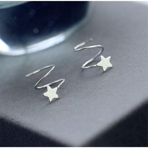 925 sterling silver Star Stud Earrings for Women Kids Wedding Fashion Jewelry pendientes mujer moda 2020 Brincos eh1222