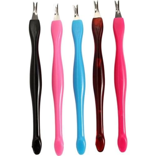 10 Pc Stainless Steel Cuticle Pusher Nail Art Fork Manicure Tool For Trim Dead Skin Fork Nipper Pusher Trimmer Cuticle Remover