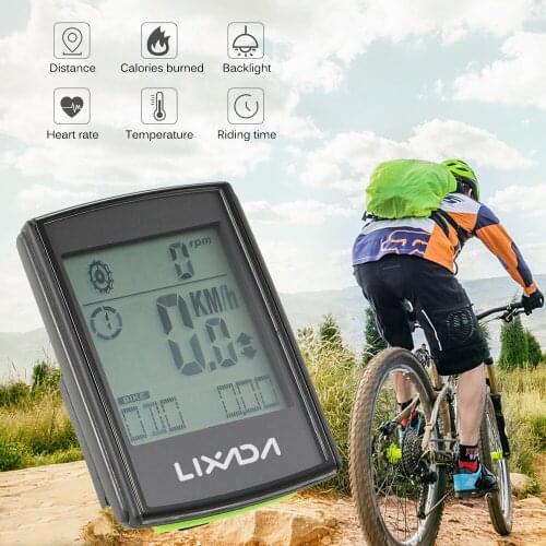 Lixada Multifunctional 3-in-1 Cycling Computer Wireless LCD Bicycle Computer With Waterproof Heart Rate Monitor Chest Strap