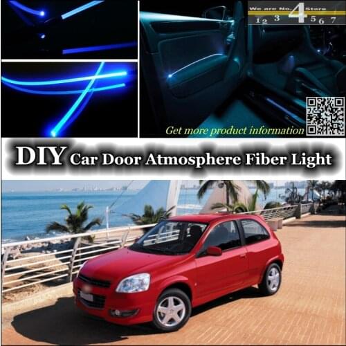 Interior Ambient Light Tuning Atmosphere Fiber Optic Band Lights For Chevrolet Corsa Inside Door Panel illumination For Tuning