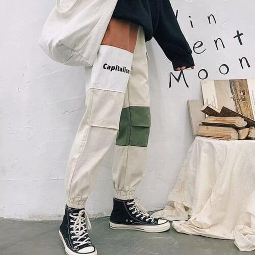 Women High Waist Solid Pants Fashion Pencil Pants Green Streetwear Loose Jogger Ladies Casual Cargo Pants 2020 New