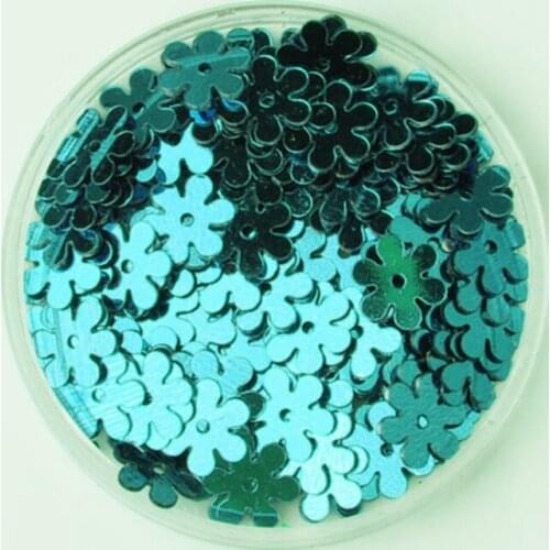 3000pcs/lot 9mm Flat Flower Centre Hole Loose Sequins Sewing Kids DIY Garment ,Wedding Craft,Accessories Light Blue