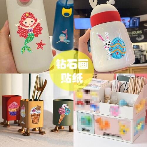 5D Diamond Painting Children Dot Painting Decoration Sticker DIY Diamond Painting Astronaut Owl Cartoon Sticker Decoration
