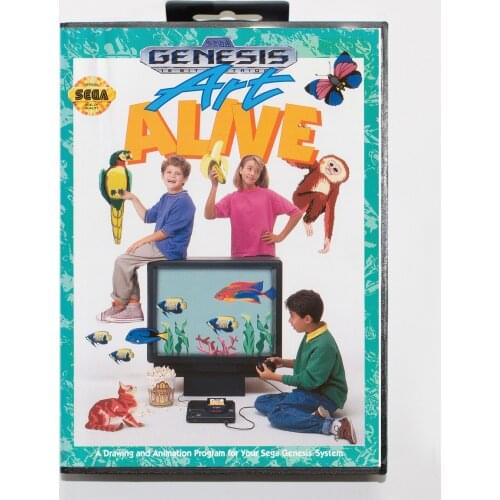 Art Alive with Retail Box 16bit MD Game Card For Sega Mega Drive/ Genesis