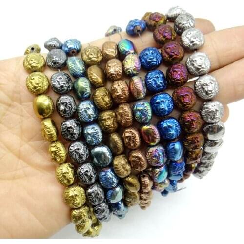 Natural Quartz crystal Electroplate Non-Magnetic Hematite Craft Loose beads pendant Jewelry making Necklace Accessories 15'' A2