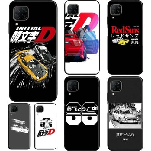 Japan Anime Initial D Car Case For Huawei Mate 20 Pro P Smart Z 2019 2021 Cover For Huawei P20 P30 P40 Lite Fundas