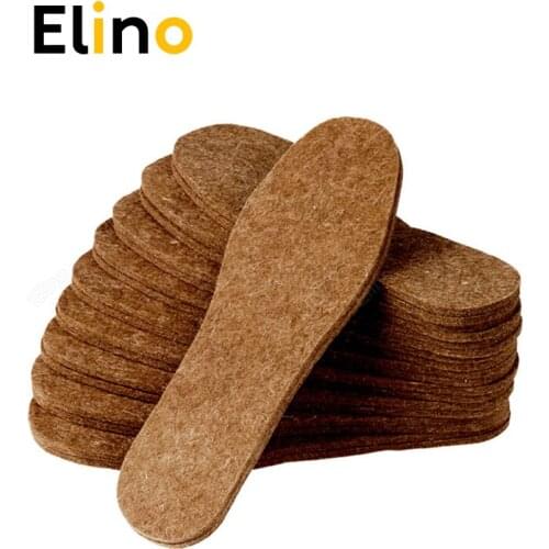5 Pair Wool Felt Insoles Thicken Warm Insole for Men Women Shoes Winter Thermal Soft Washable Shoe Pads Snow Boots Inserts Soles