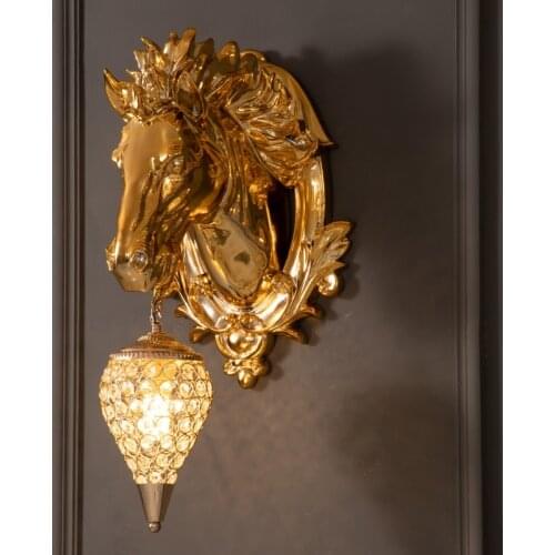 European Wall Lights Modern Luxury Gold Wall Lamp Wall Art Home Decor Wall Light Living Room Corridor Aisle Wall Sconce Lamp