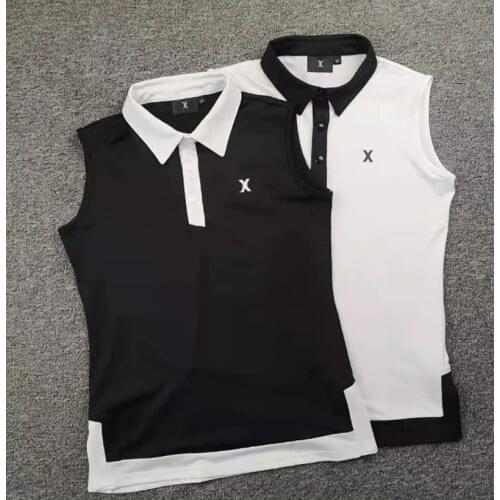 Summer New Style Golf Sleeveless Ladies T-Shirt Polo Shirt Casual Slim Fashion High-Quality Polyester Short Sleeves