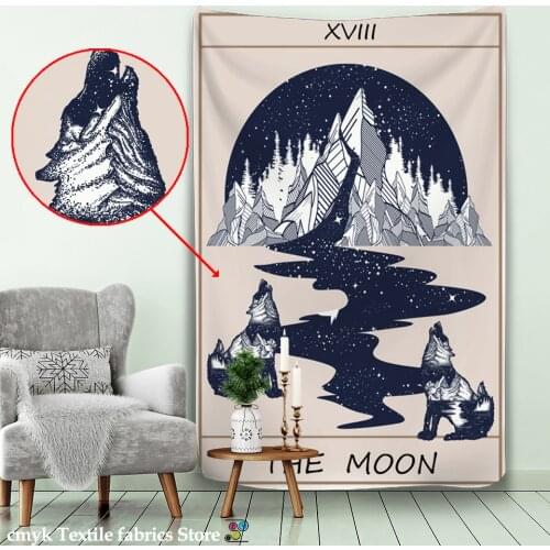 Mandala Tapestry Wall Hanging Witchcraft Hippie Beach Throw Rug Carpet Sun Moon Tapestries Bohemian Home Art Psychedelic Decor