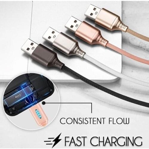 USB to Type-C Updated Auto Cut-off Disconnect LED Light USB Charging Cable Fast Data Sync Charger