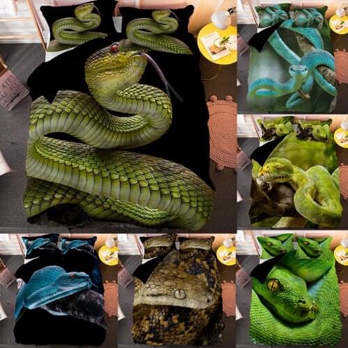 Various Kinds Snake Bedding Set For Adult Bed Covers King Queen Single Duvet Cover Sets And Pillowcae Bedclothes