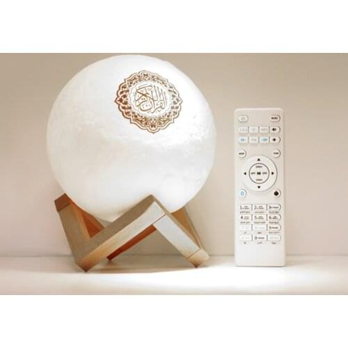 Quran Moon Lamp Wireless Bluetooth Speaker Touch Remote Control Colorful LED Night Light Moonlight Muslim FM TF Music Player