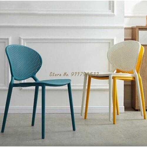 Creative chair backrest makeup chair plastic nordic dining chair modern minimalist lazy net red home restaurant ins style