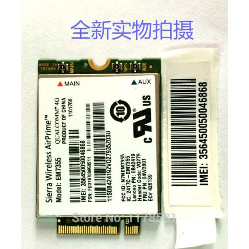 NEW Sierra Gobi5000 EM7355 LTE/EVDO/HSPA+ 42Mbps NGFF Card 4G Module for Lenovo Thinkpad T431s T440 T440s T440p T540P W540 X240