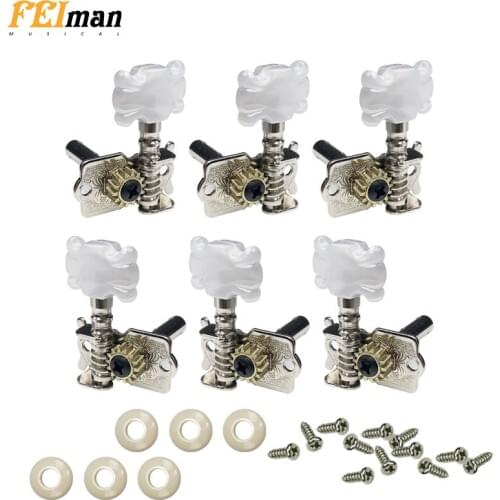 New 6pcs/Set Guitar Tuning Pegs Guitar parts Tuners Machine Heads with screws for Acoustic Classical Guitar Replacement B103