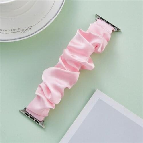 Scrunchie Elastic Straps for Apple Watch Band 44mm 40mm 38mm 42mm iwatch Series 6 SE 5 4 3 Watchband Women Soft Cloth Strap