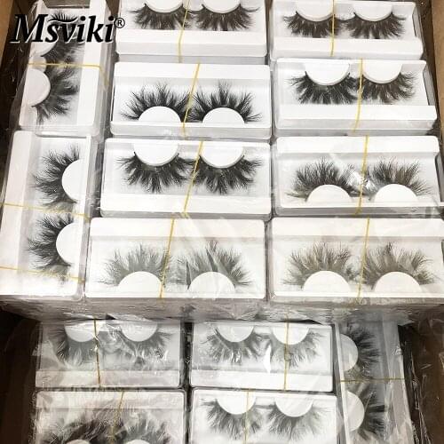 Fast Shipping Dramatic 25MM Mink Lashes Wholesale Volume Fluffy Reusable 5D Eyelash Extension Bulk Wispy 3D Fake Eyelashes Cases