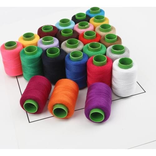 24color 300M Polyester Machine Embroidery Sewing Threads Hand Sewing Thread Craft Patch Steering-wheel Sewing Supplies