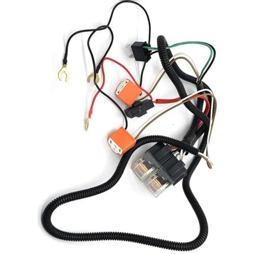 H4/9003 Headlight Booster Cable Wire Harness Connector Relay Fuse Socket Black H4 Headlight Connector Fuse Socket Energy-saving